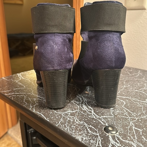 Navy blue boots with ankle strap size 9 - Picture 2 of 5